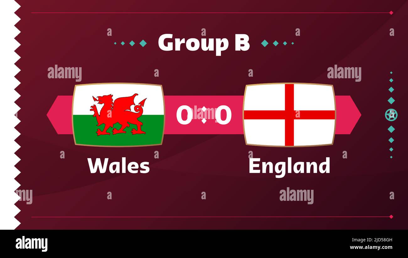 wales vs England match. Football 2022 world championship match versus