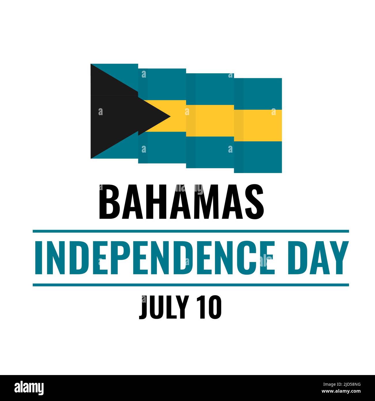Bahamas Independence Day typography poster. National holiday celebrated