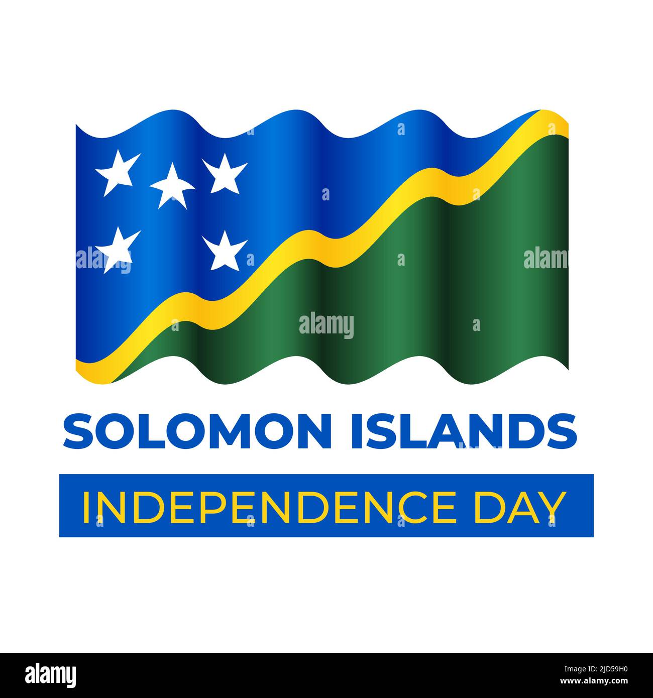 Solomon Islands Independence Day banner. National holiday celebrate on