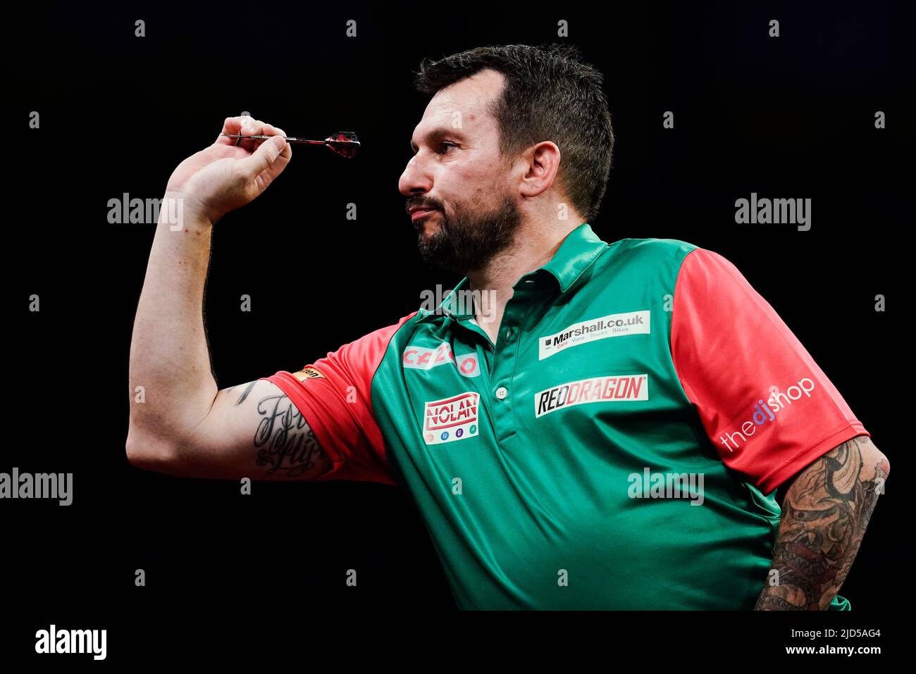 18 June 2022, Hessen, Frankfurt/Main Darts World Team Championship