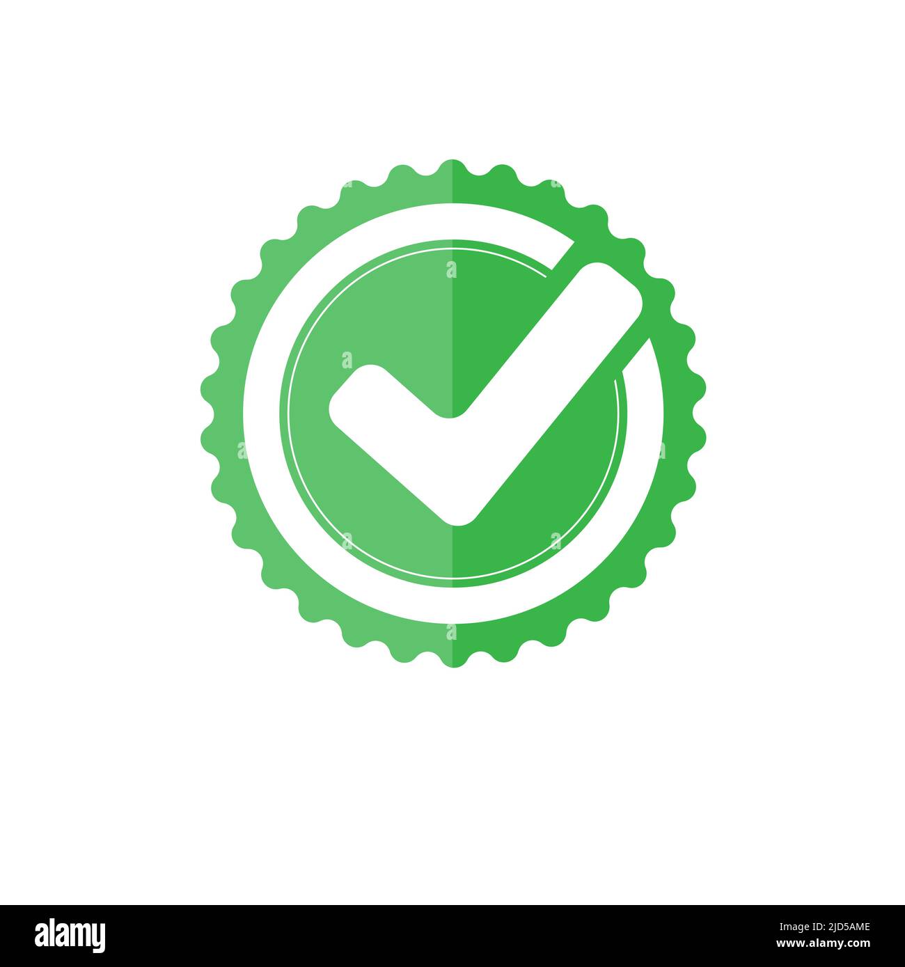 Seal of approval or consent. Vector icon for websites, applications and ...
