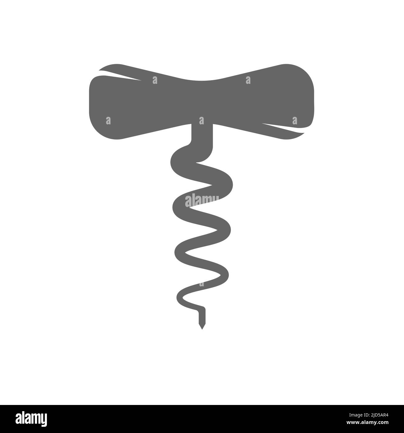 Corkscrew. The icon of the device for removing corks from the neck of