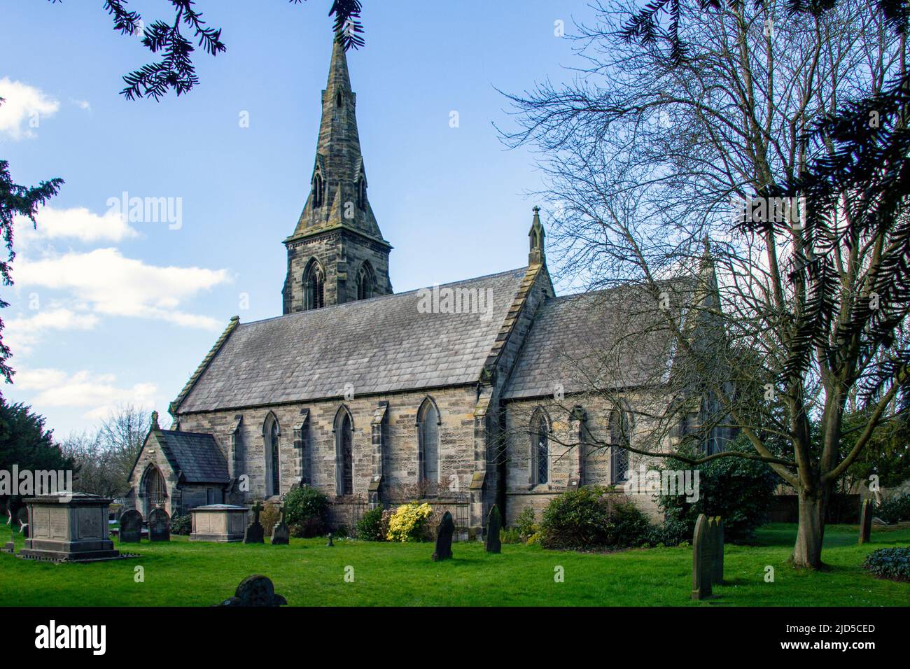 St Saviour church Aston Stock Photo