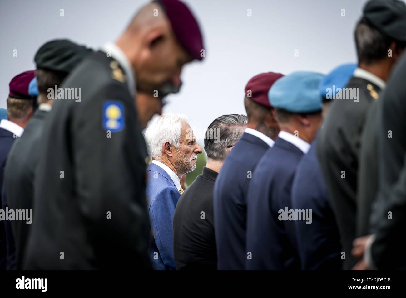 Arnhem, Netherlands. 18th June, 2022. 2022-06-18 14:49:52 ARNHEM - Thom Karremans, former commander of the Dutch UN peacekeepers in Bosnia, during a meeting of veterans of Dutchbat III in the Oranjekazerne in Schaarsbergen. The soldiers who had to guard the Bosnian enclave of Srebrenica in 1995 are being restored by the cabinet. ANP REMKO DE WAAL netherlands out - belgium out Credit: ANP/Alamy Live News Stock Photo