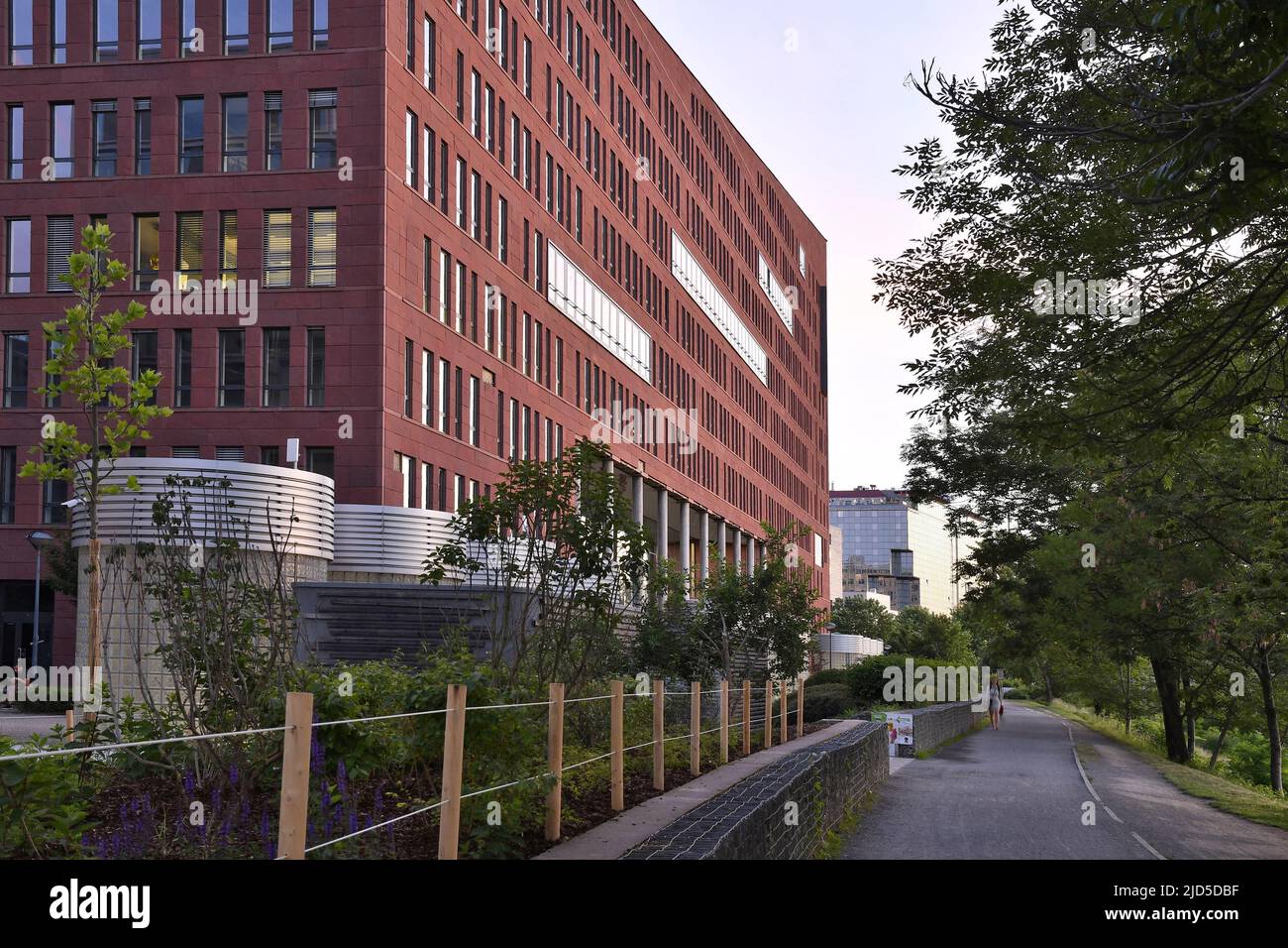 'Danube House' modern sustainable office building located in Karlin district of Prague Czech