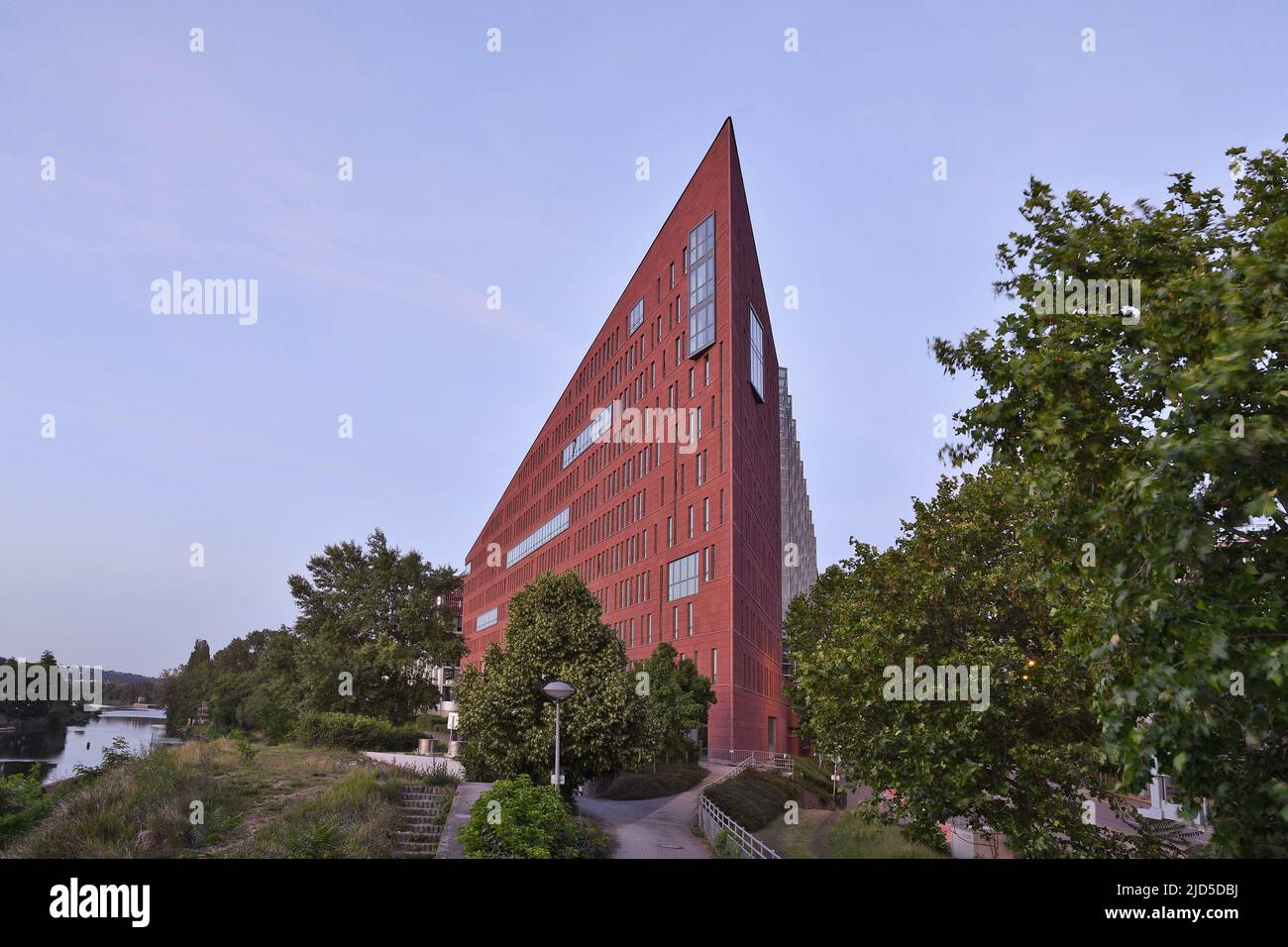 'Danube House' modern sustainable office building located in Karlin district of Prague Czech