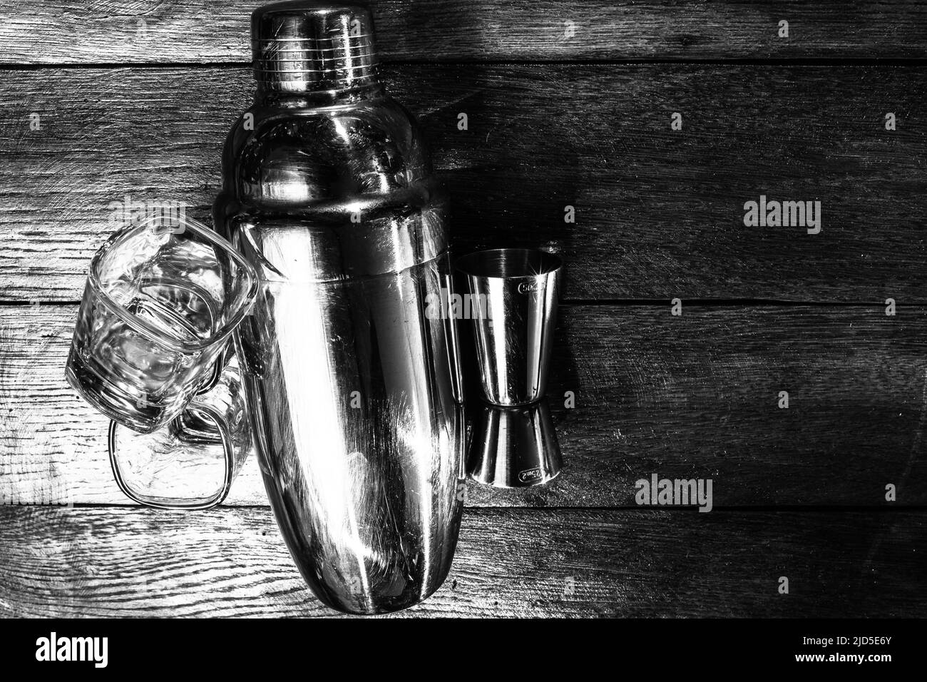 Cocktail shaker, bar accessories. Bar concept Stock Photo Alamy