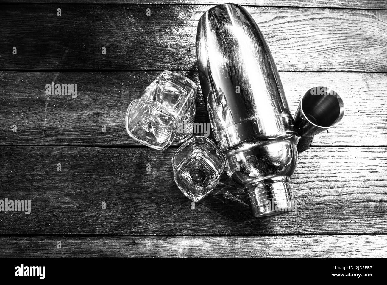 Cocktail shaker, bar accessories. Bar concept Stock Photo Alamy
