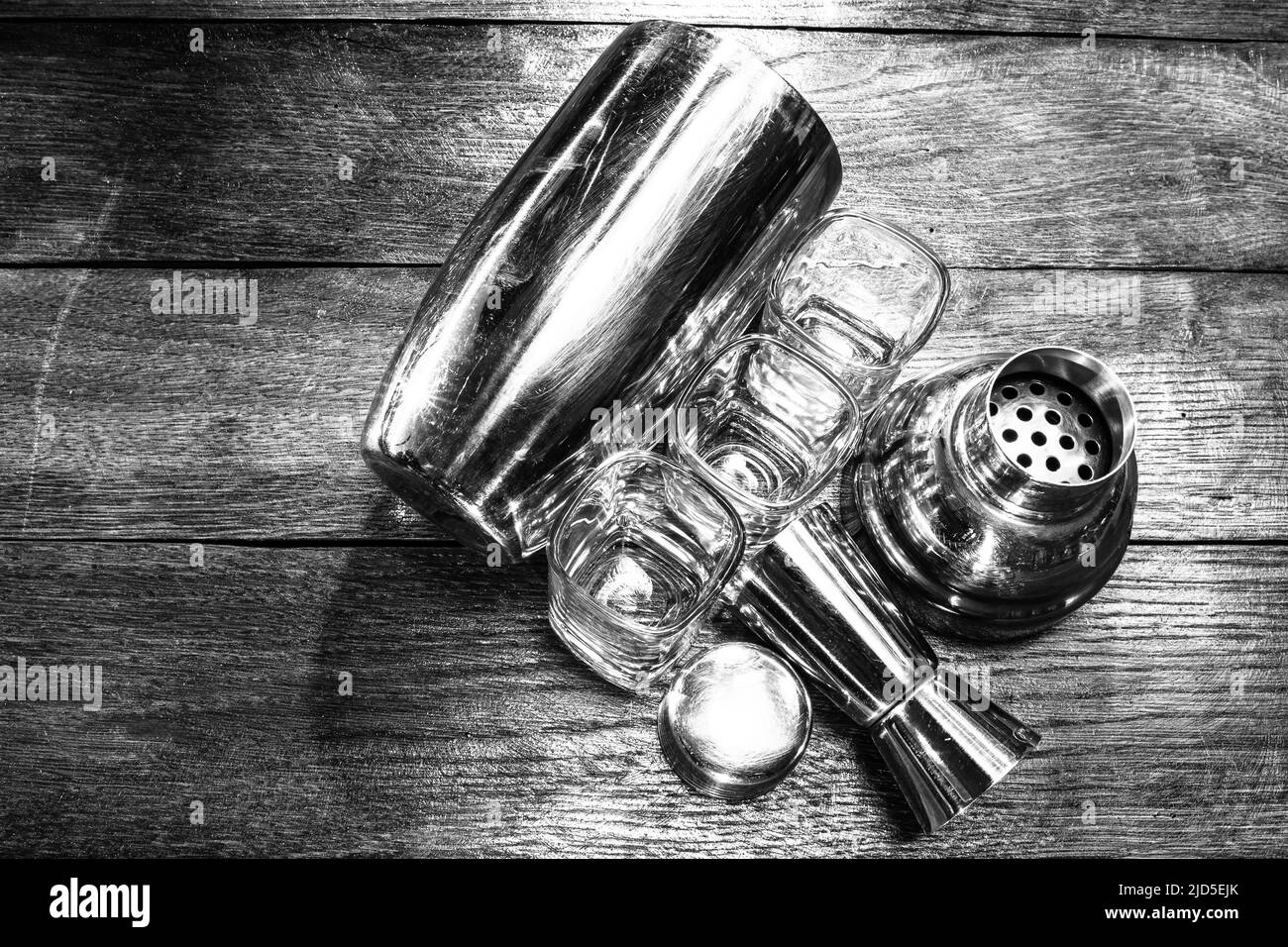 Cocktail shaker, bar accessories. Bar concept Stock Photo Alamy