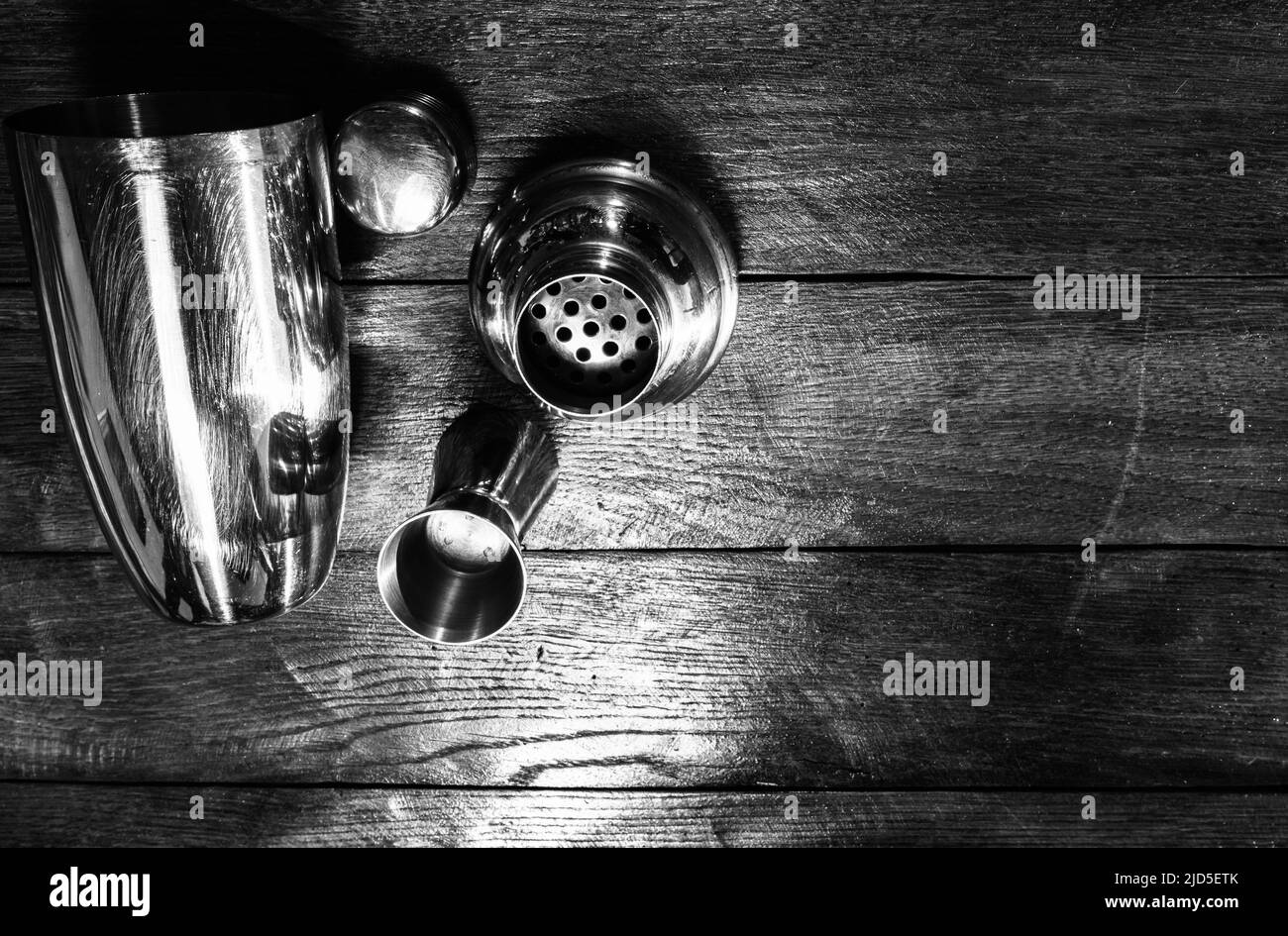 Cocktail shaker, bar accessories. Bar concept Stock Photo Alamy