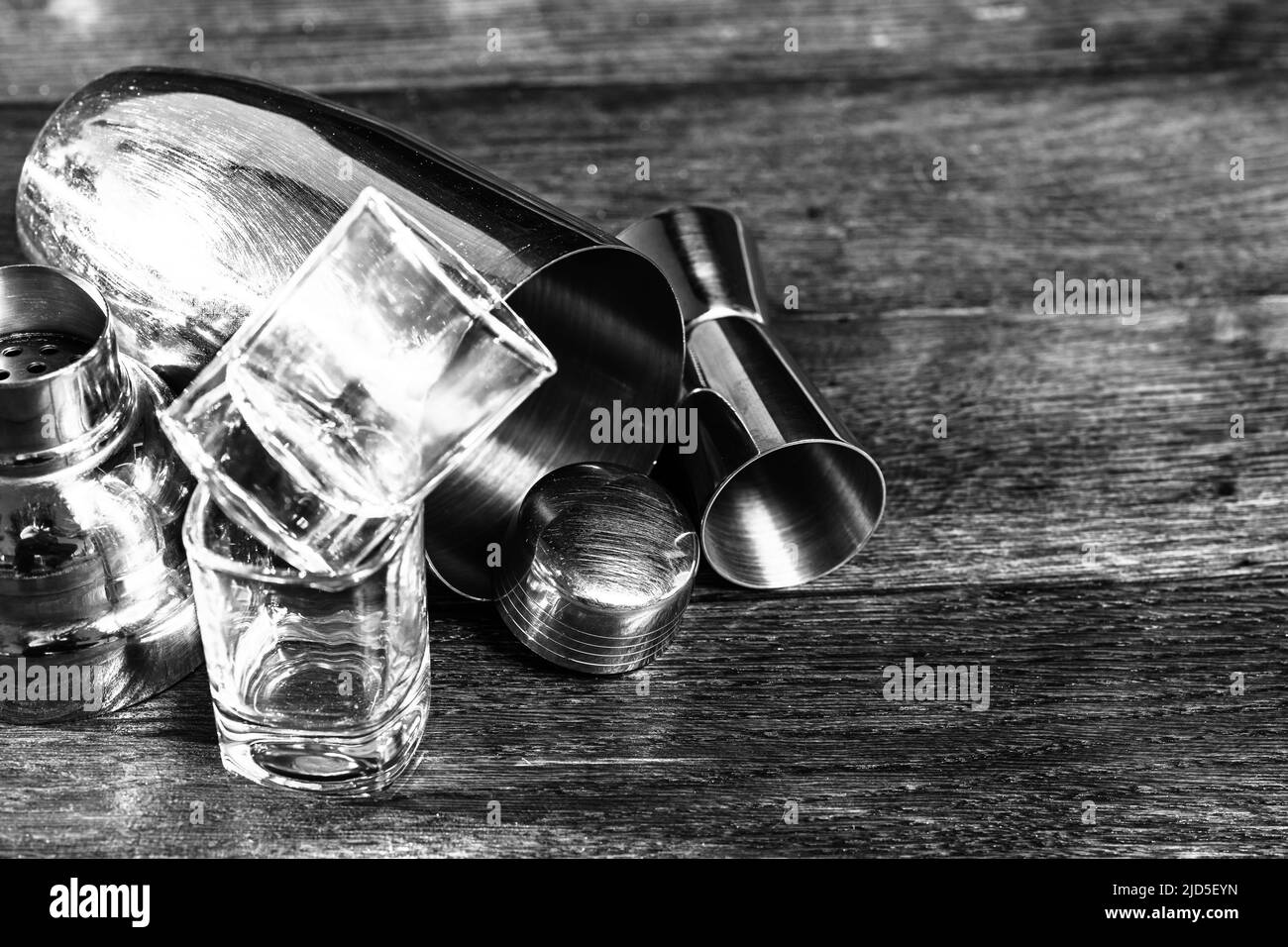 Cocktail shaker, bar accessories. Bar concept Stock Photo Alamy