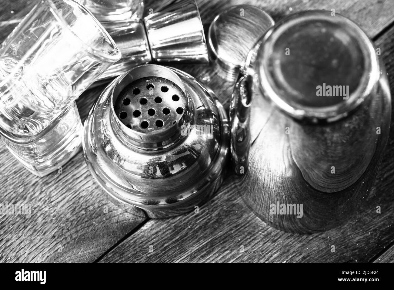 Cocktail shaker, bar accessories. Bar concept Stock Photo Alamy