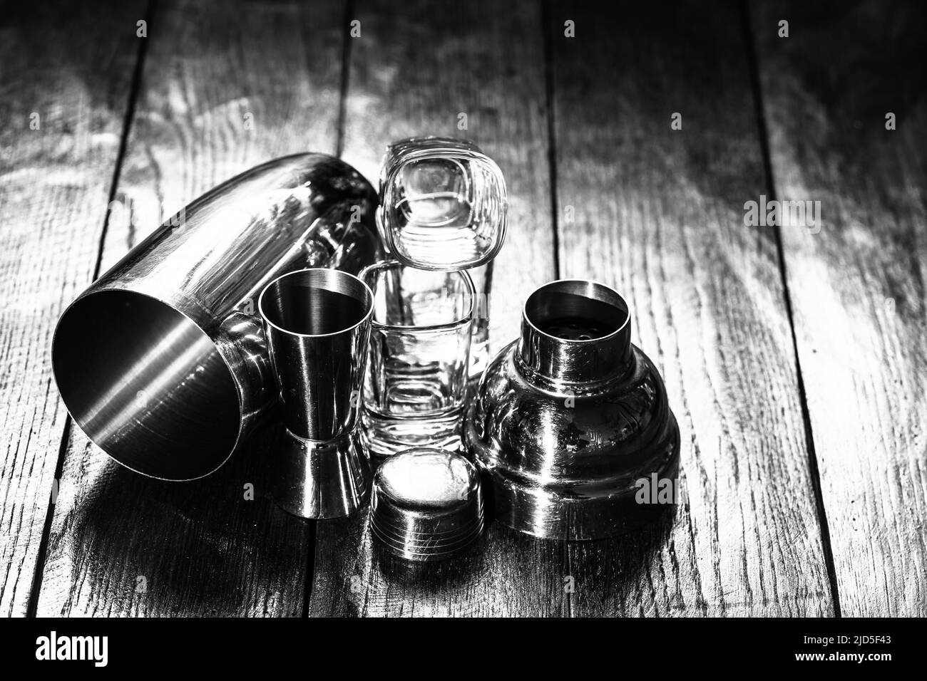 Cocktail shaker, bar accessories. Bar concept Stock Photo Alamy