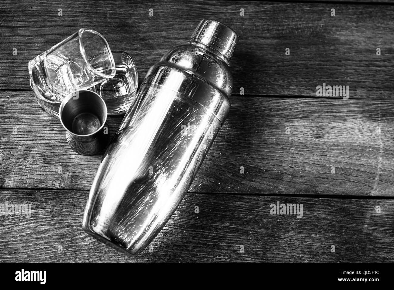 Cocktail shaker, bar accessories. Bar concept Stock Photo Alamy