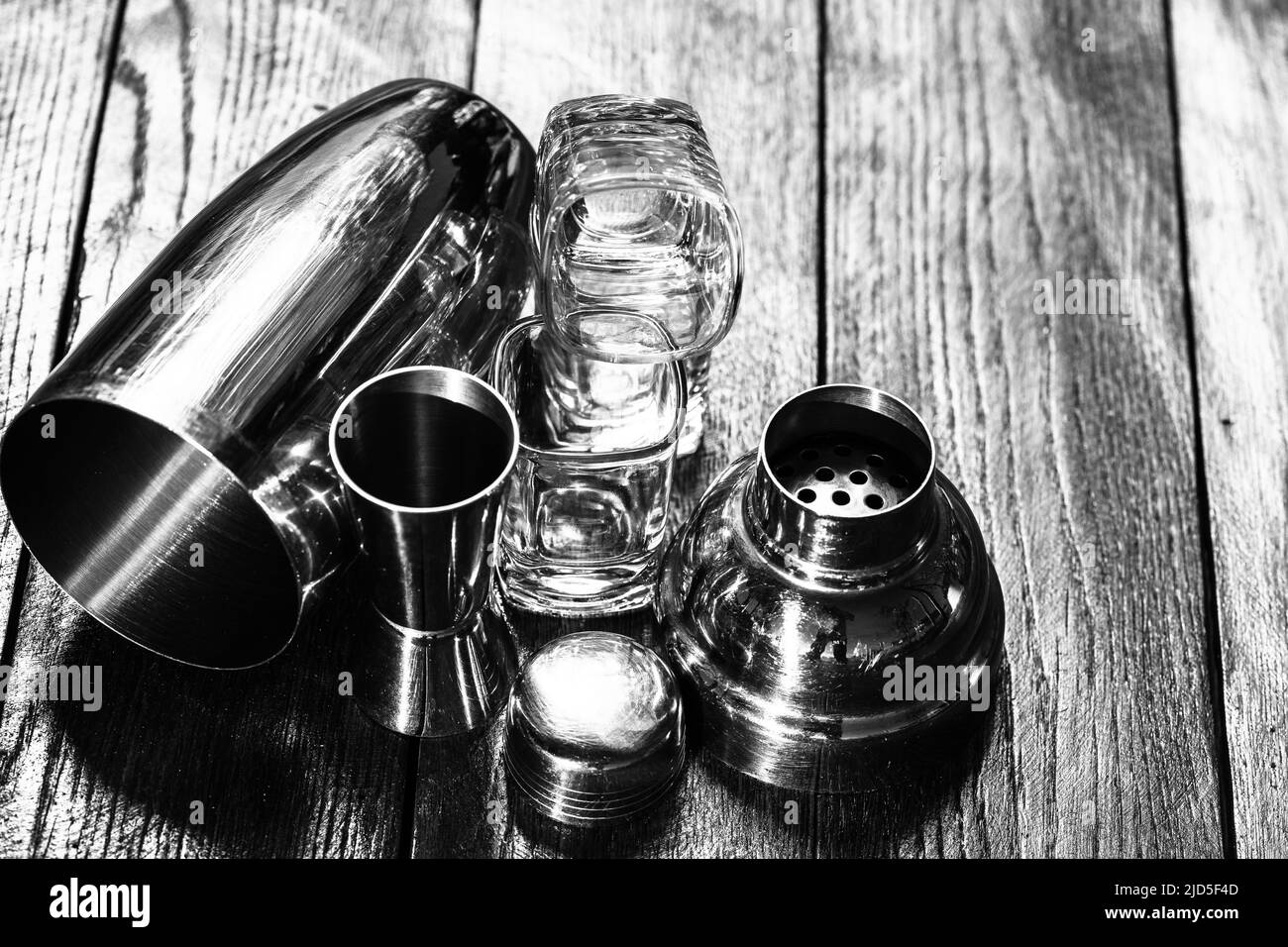Cocktail shaker, bar accessories. Bar concept Stock Photo Alamy