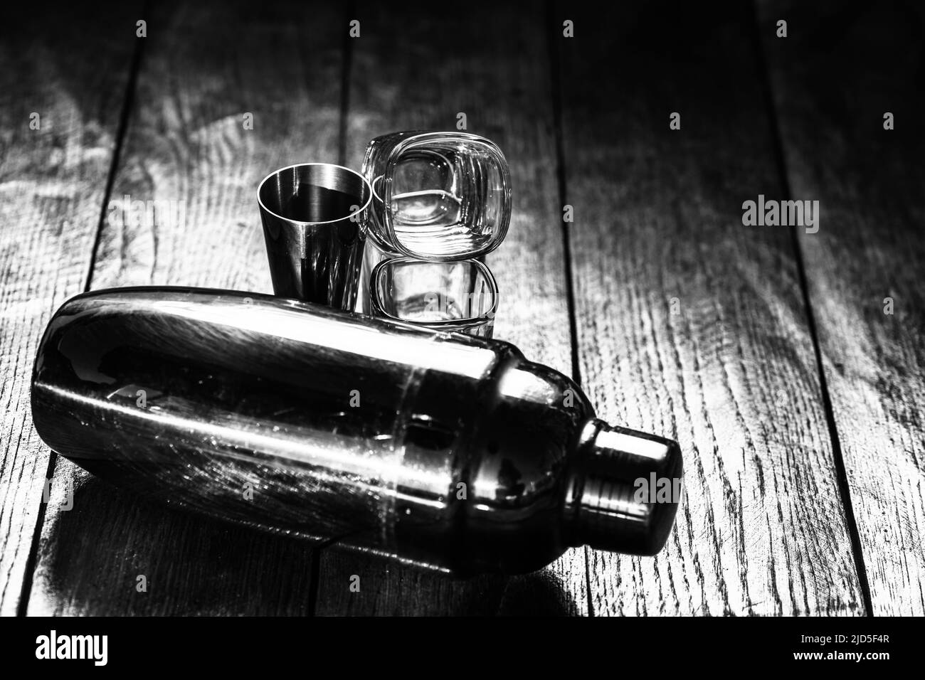 Cocktail shaker, bar accessories. Bar concept Stock Photo Alamy