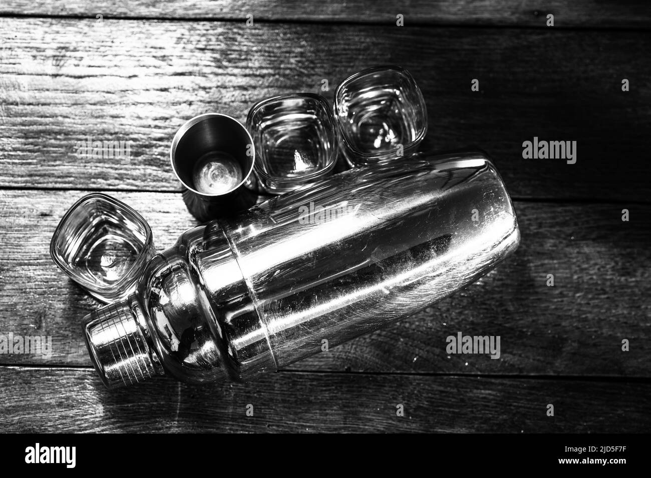 Cocktail shaker, bar accessories. Bar concept Stock Photo Alamy