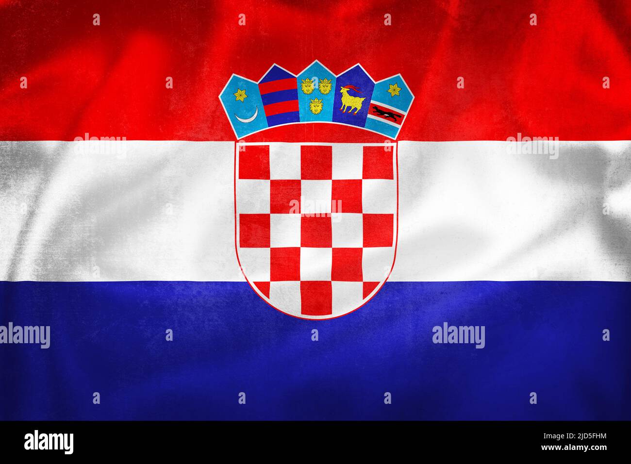 Grunge 3D illustration of Croatia flag, concept of Croatia Stock Photo