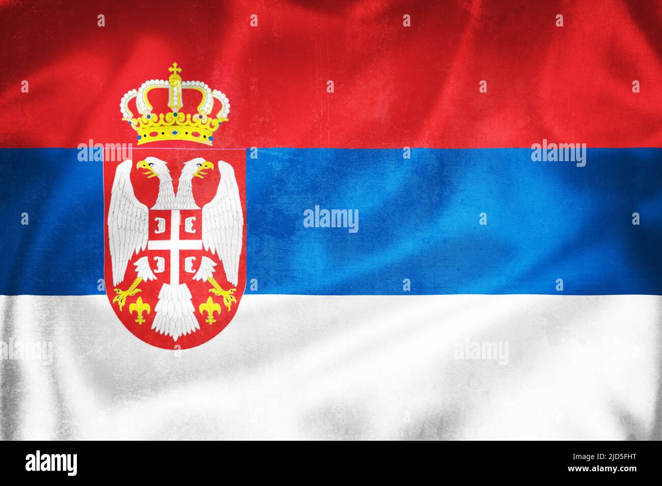 Grunge 3D illustration of Serbia flag, concept of Serbia Stock Photo