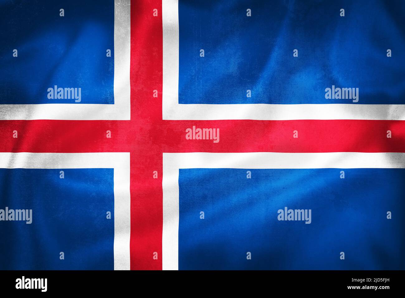Grunge 3D illustration of Iceland flag, concept of Iceland Stock Photo