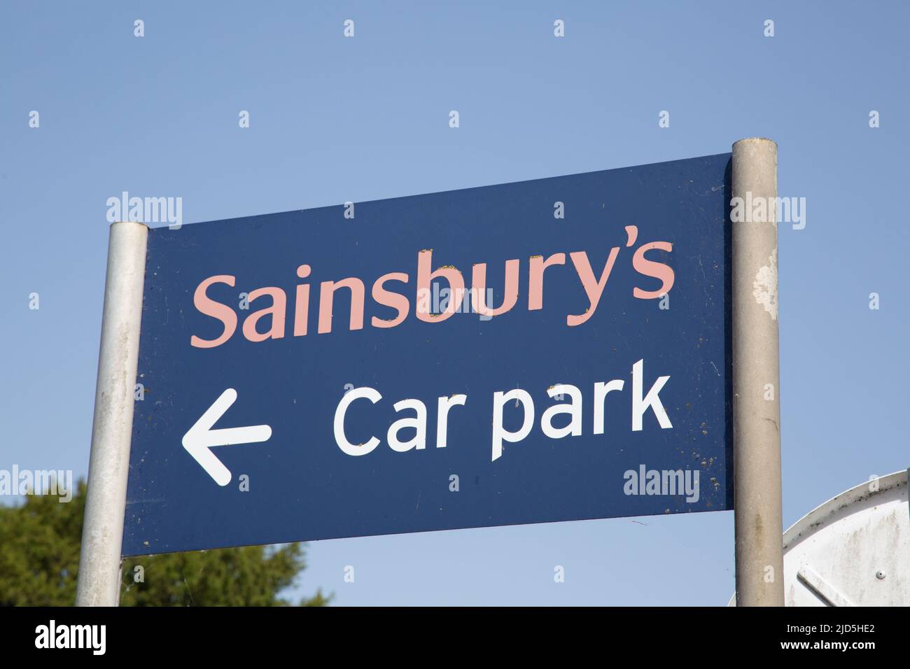Sainsbury's car park sign Stock Photo Alamy