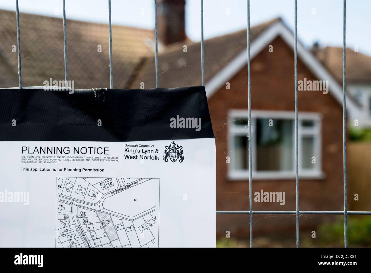 Planning Notice fixed to a building as part of application for planning