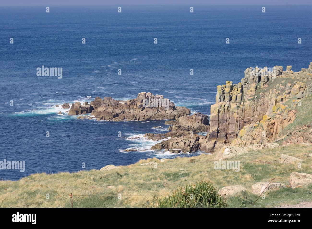 Lands end landscape cornwall stock photo alamy