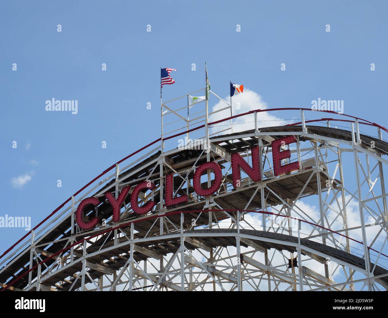 Image of the Coney Island Cyclone. Stock Photo