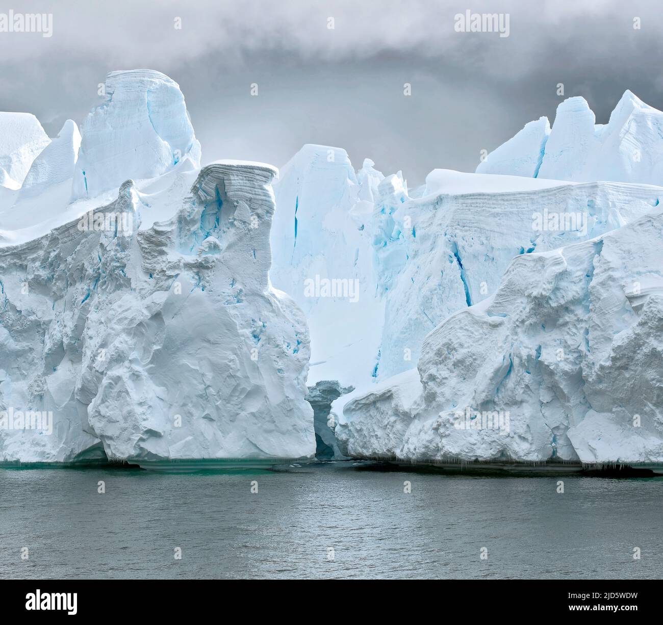 Scenic iceberg in Neumayer Channel, Antarctica. Stock Photo