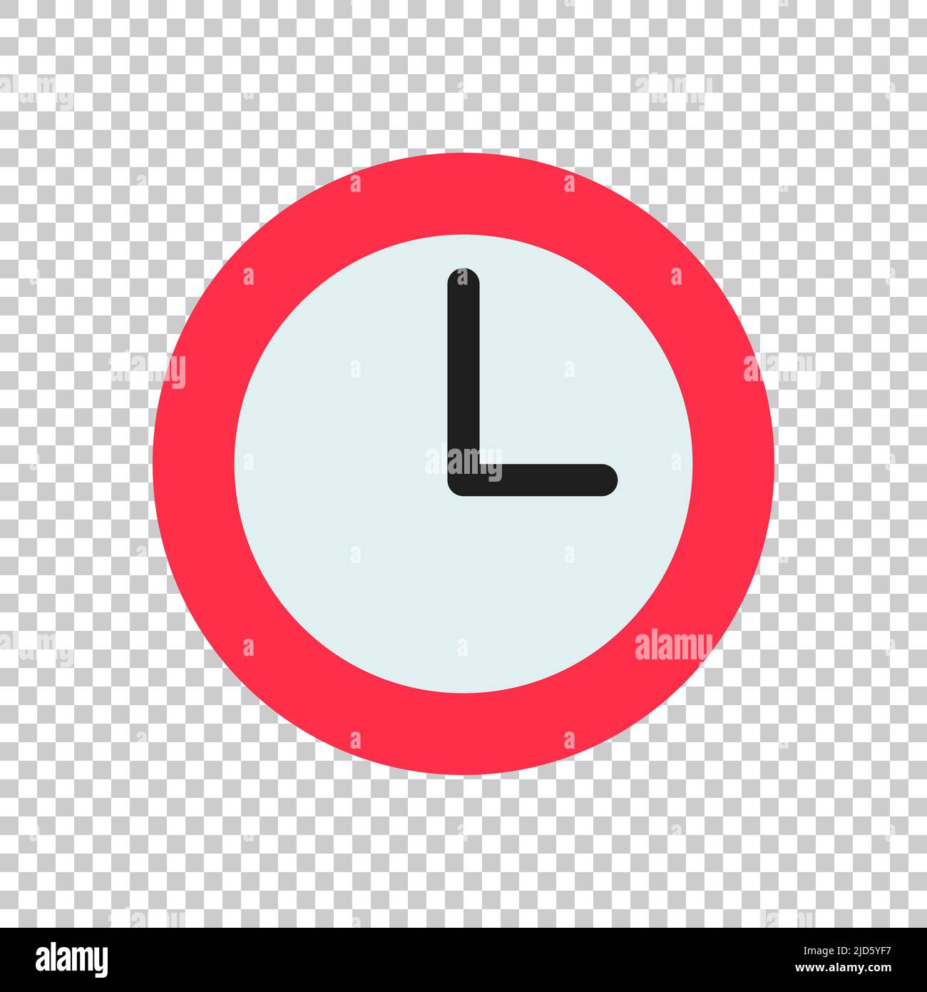 Red clock. Wall mounted analog clock. Editable vector Stock Vector Image & Art Alamy