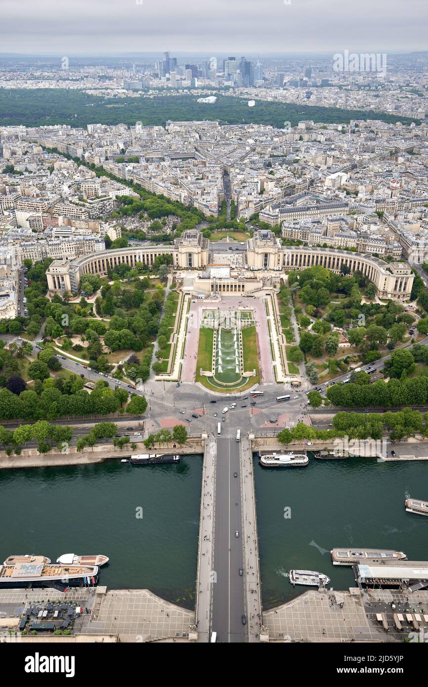 Aerial view of Paris from top Stock Photo