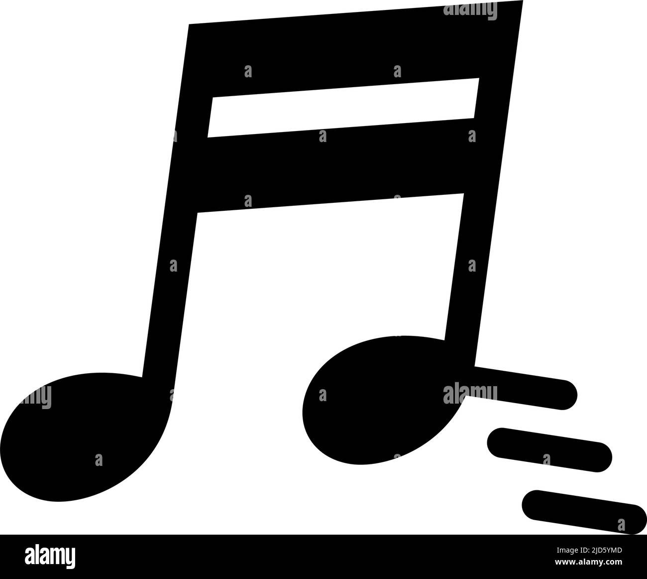 Moving note icon. Simple music symbol. Editable vector. Stock Vector