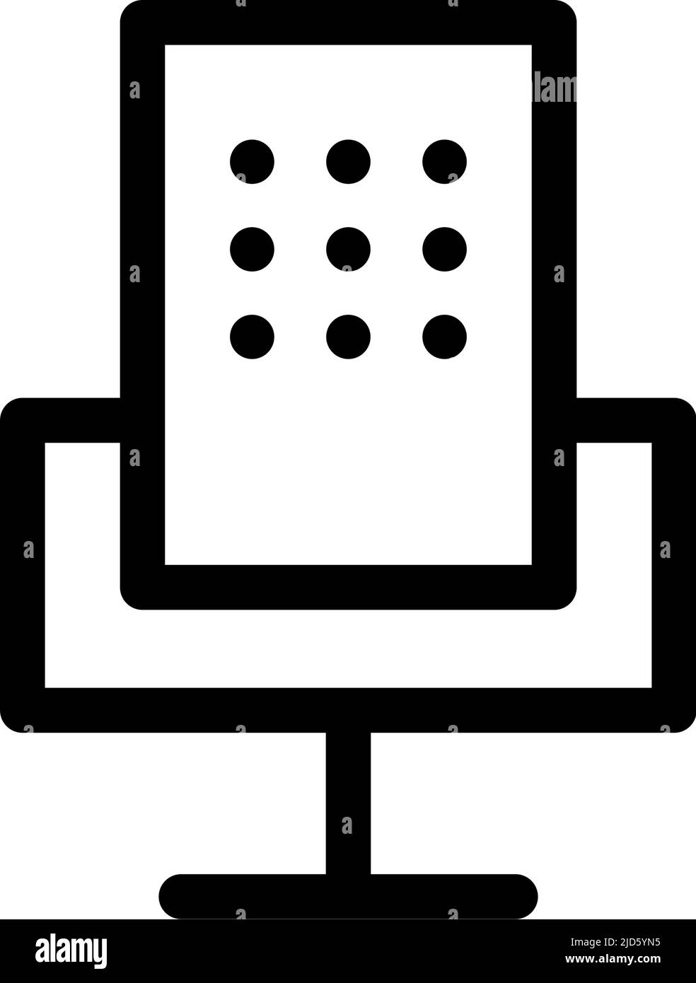 Microphone with hole. Karaoke microphone. Audio mic. Editable vector