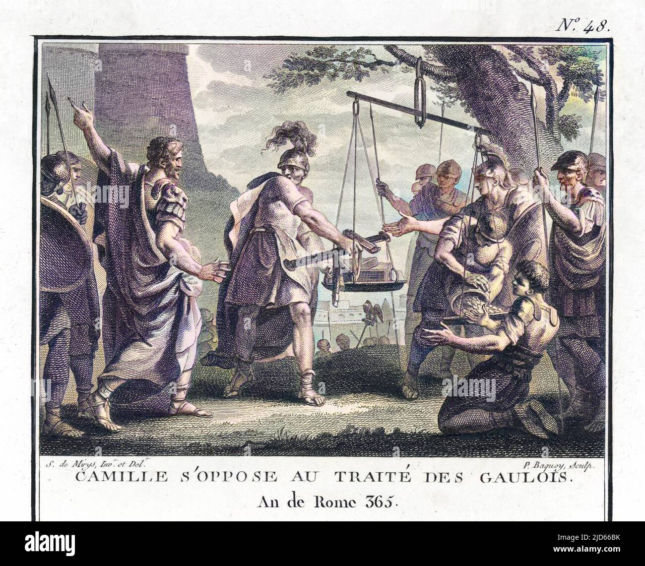 Marcus Furius Camillus, Roman consul, opposes making a treaty with the