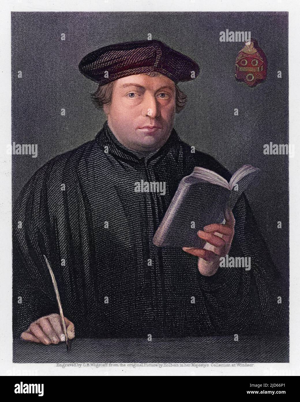 Martin Luther German religious reformer Colourised version of : 10010389       Date: circa 1510 Stock Photo