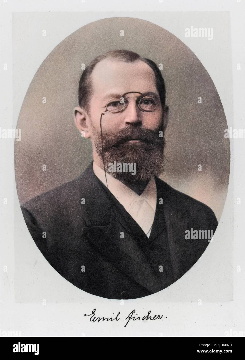 EMIL FISCHER (1852 - 1919), German chemist. Colourised version of : 10011209 Stock Photo