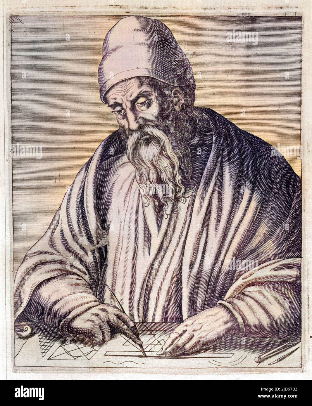 EUCLID Mathematician of Alexandria. Colourised version of : 10016163       Date: FLOURISHED 300BC Stock Photo