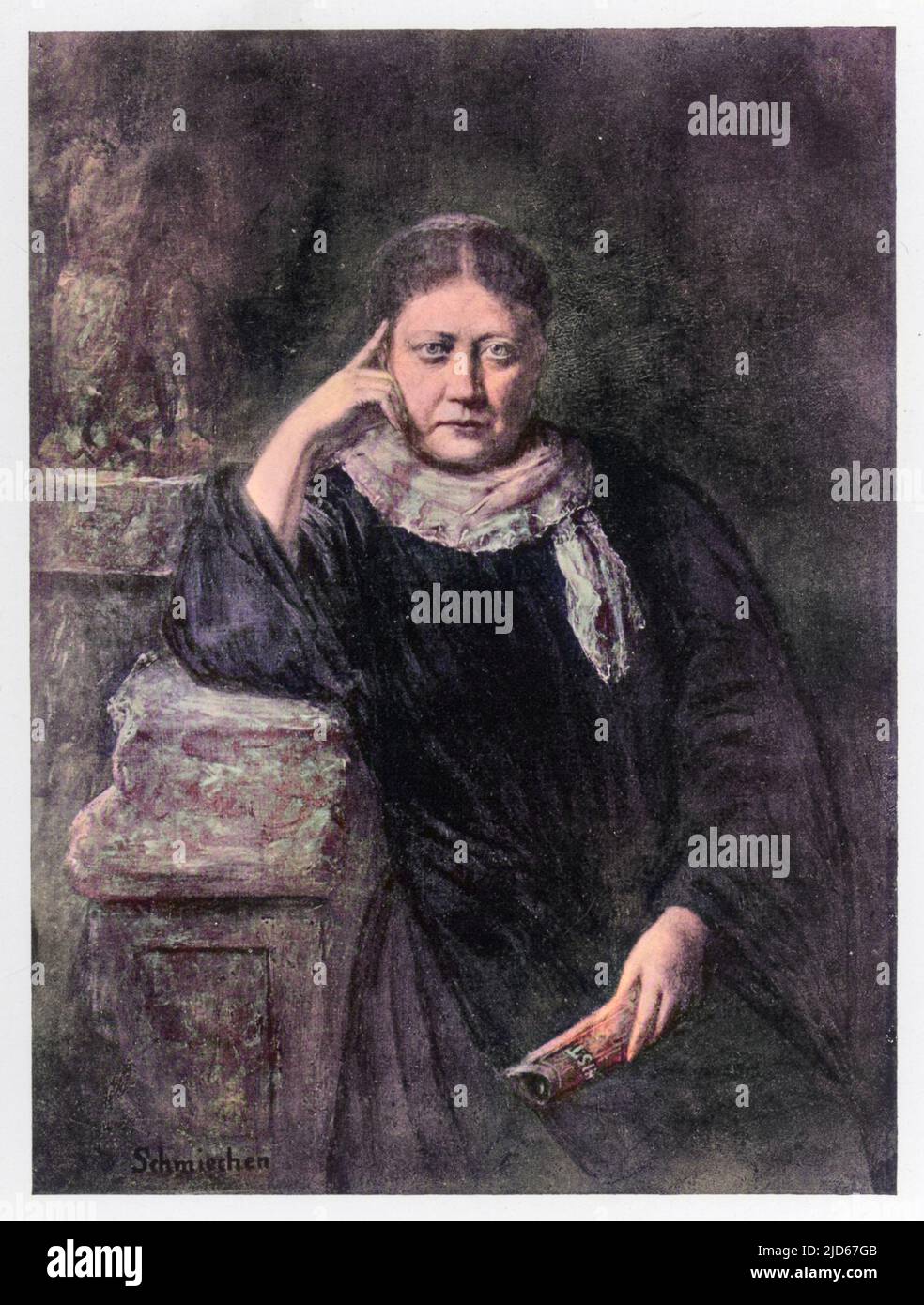Helena Petrovna Blavatsky (1831 - 1891), Russian mystic and writer, circa 1889. Colourised version of : 10019460       Date: 1889 Stock Photo