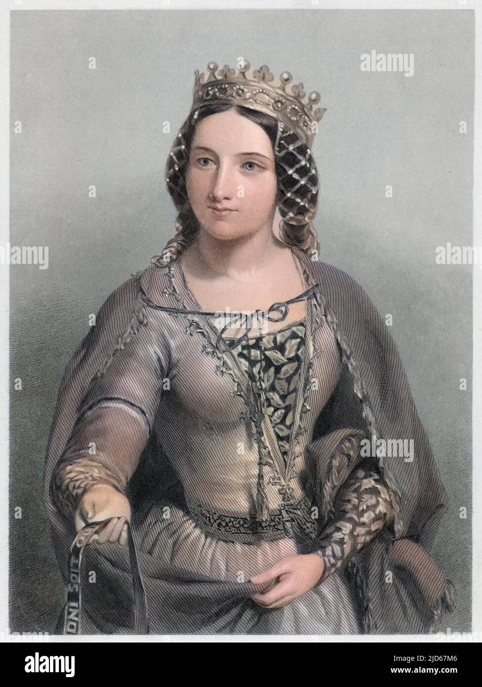 ANNE NEVILLE(1456 - 1485), QUEEN OF RICHARD III. Colourised version of : 10021632 Stock Photo