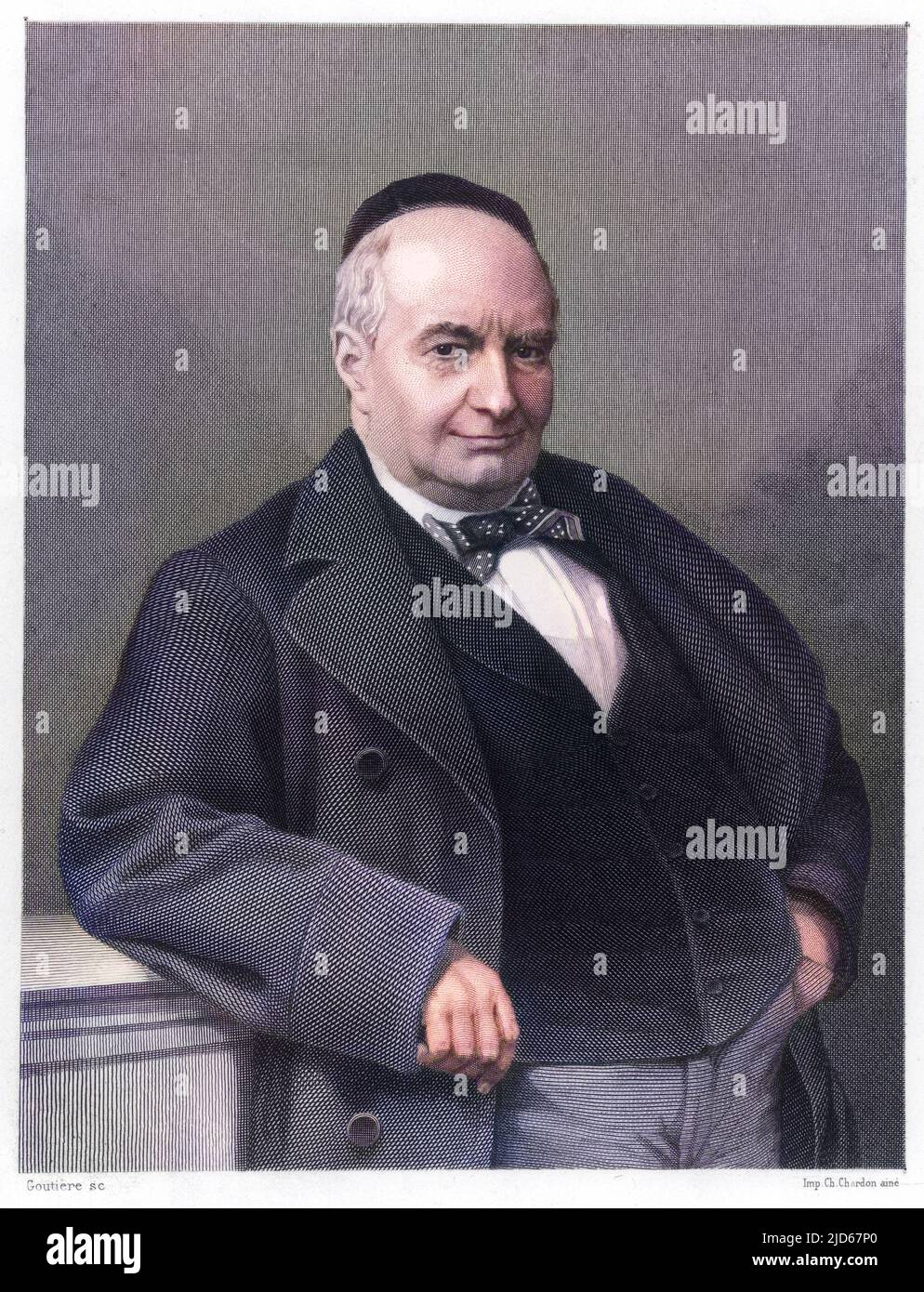 CHARLES AUGUSTIN SAINTE-BEUVE French writer Colourised version of : 10023562       Date: 1804 - 1869 Stock Photo