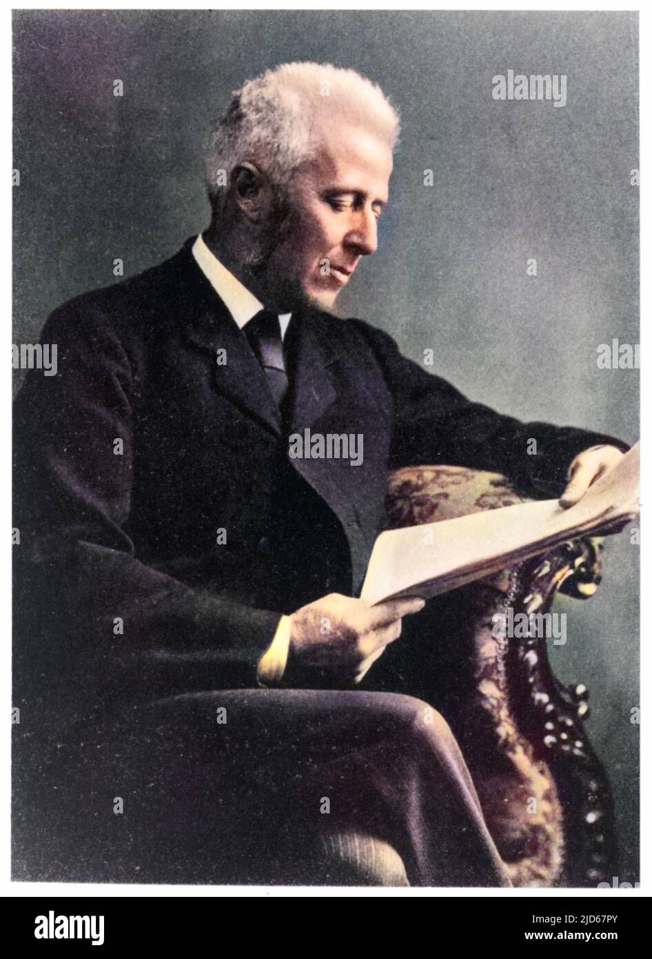 Dr JOSEPH BELL (1837 - 1911), surgeon at Edinburgh University school of medicine where he taught Conan Doyle and inspired the character of Sherlock Holmes. Colourised version of : 10025847 Stock Photo