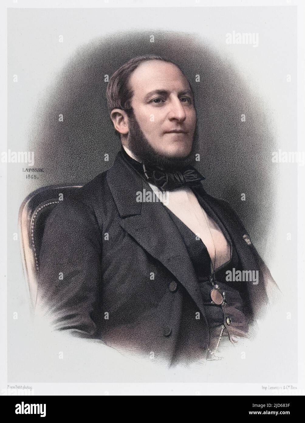 GEORGES-EUGENE HAUSSMANN Baron; (1809 - 1891), French administrator and town planner Colourised version of : 10054764 Stock Photo