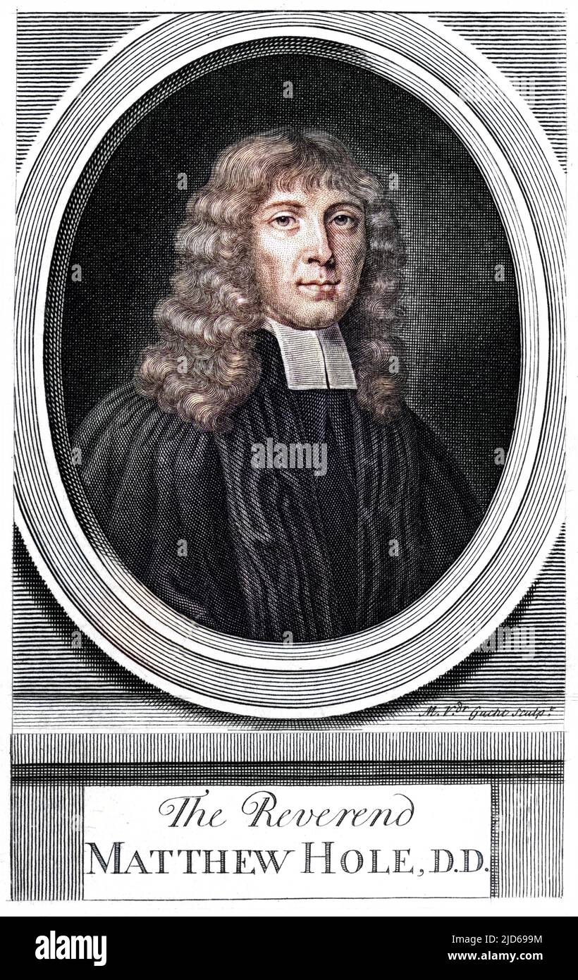 MATTHEW HOLE Churchman and theologian Colourised version of : 10161037       Date: 1640 - 1730 Stock Photo