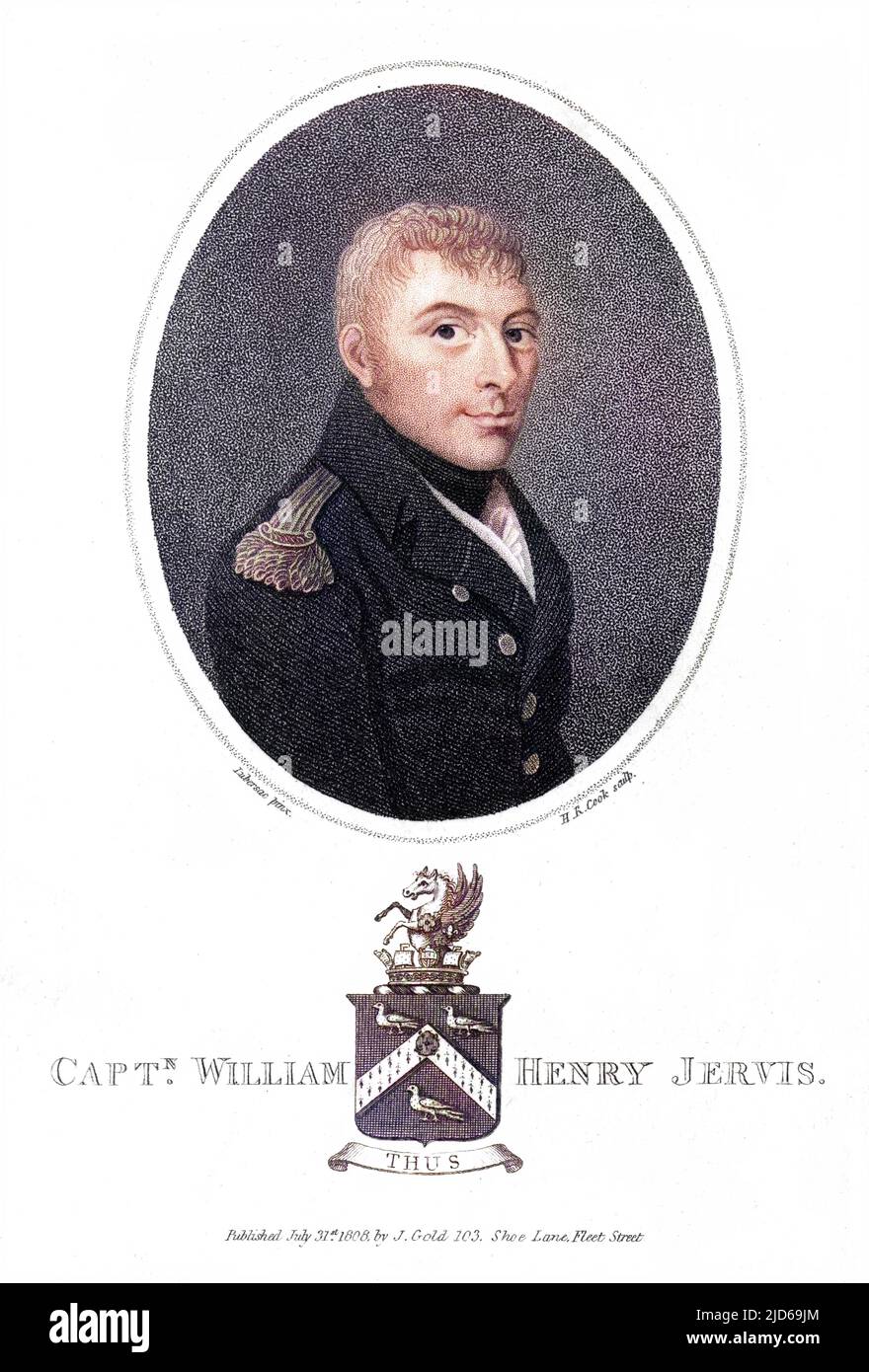WILLIAM HENRY JERVIS British naval commander Colourised version of : 10161871       Date: CIRCA 1808 Stock Photo