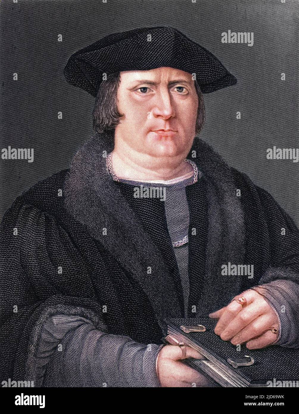 SIR THOMAS KYTSON merchant and sheriff Colourised version of : 10162505       Date: 1485 - 1540 Stock Photo