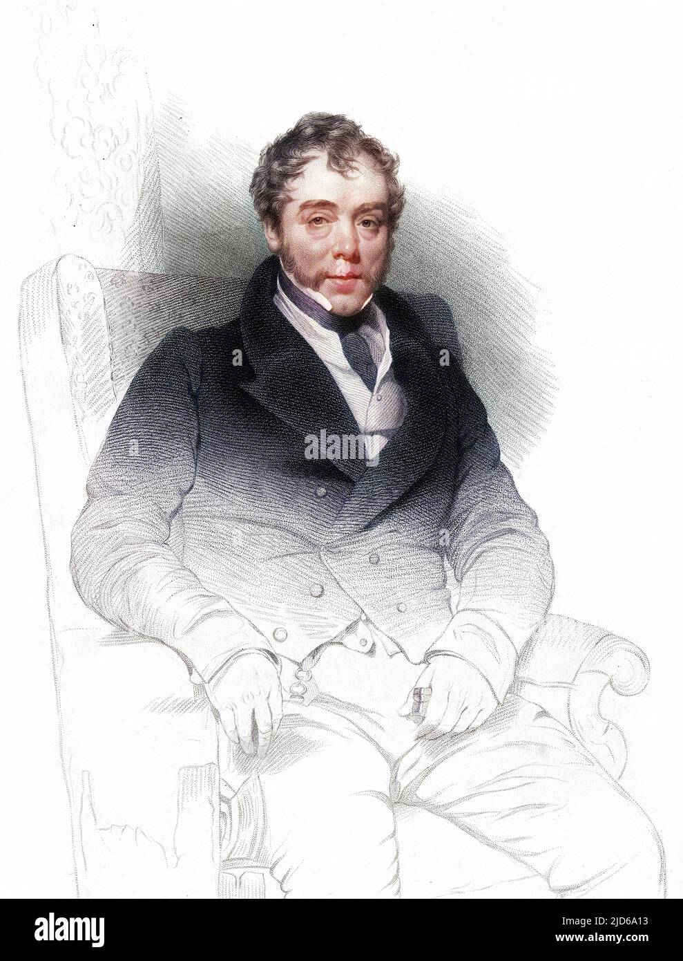 JOHN MUSGRAVE LAMB (1781 - 1835), hat manufacturer of Warwick - one of the few hat manufacturers in our files, and surely the only one from Warwick... Colourised version of : 10162596 Stock Photo
