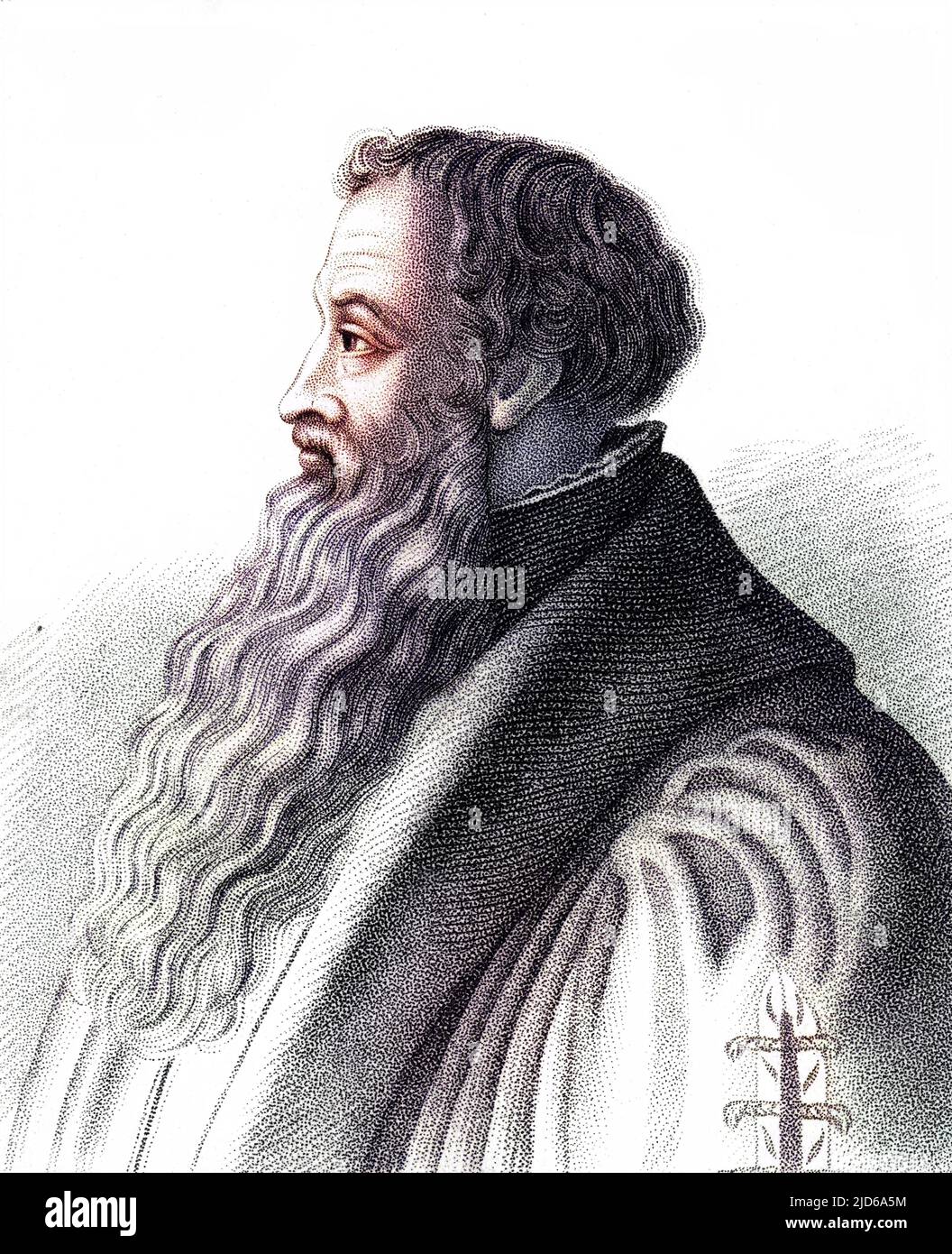 JAN A' LASKI Polish - English scholar and reformer. Colourised version of : 10162844       Date: 1499 - 1560 Stock Photo