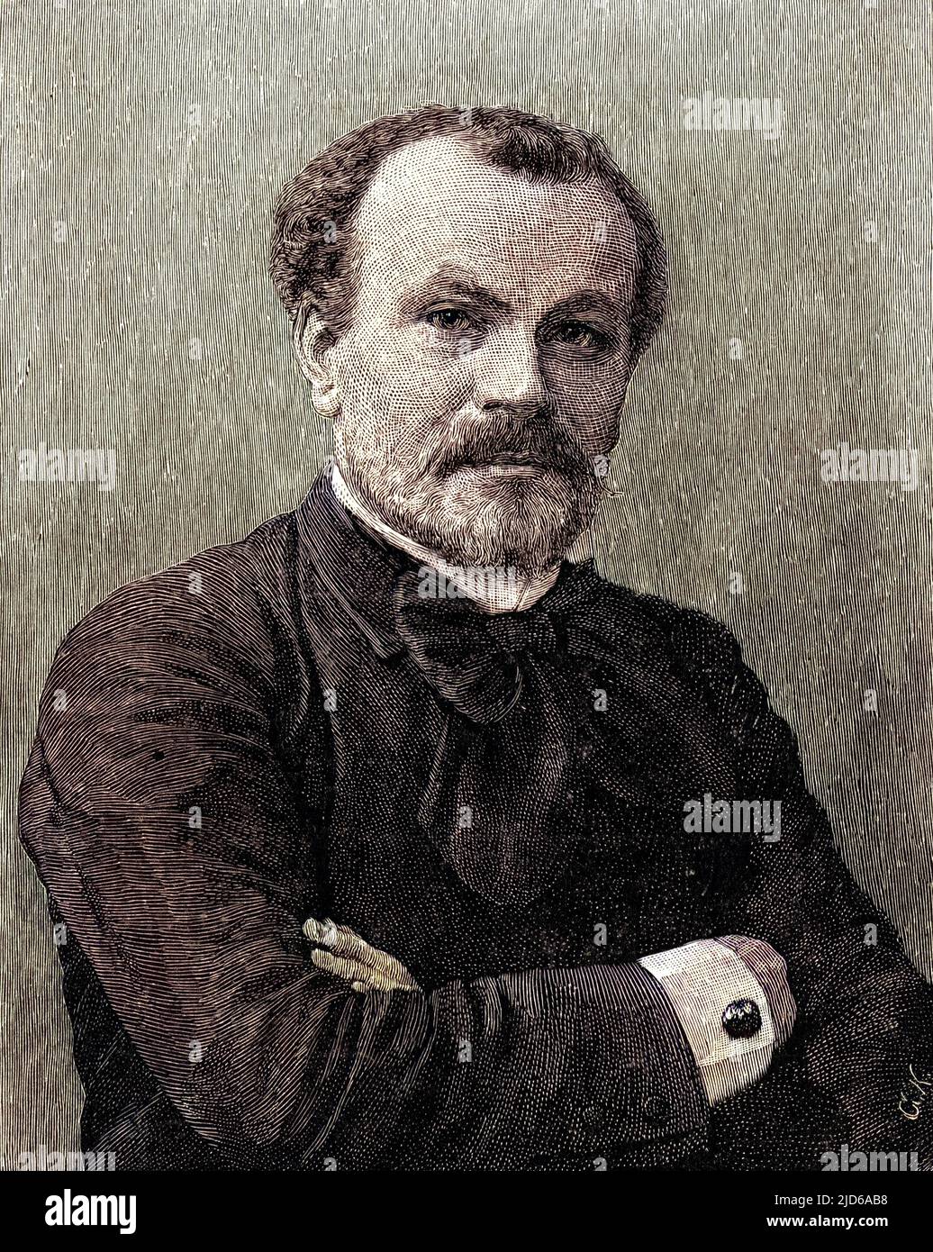 JULES LEMAITRE French critic Colourised version of : 10163048       Date: 1853-1914 Stock Photo