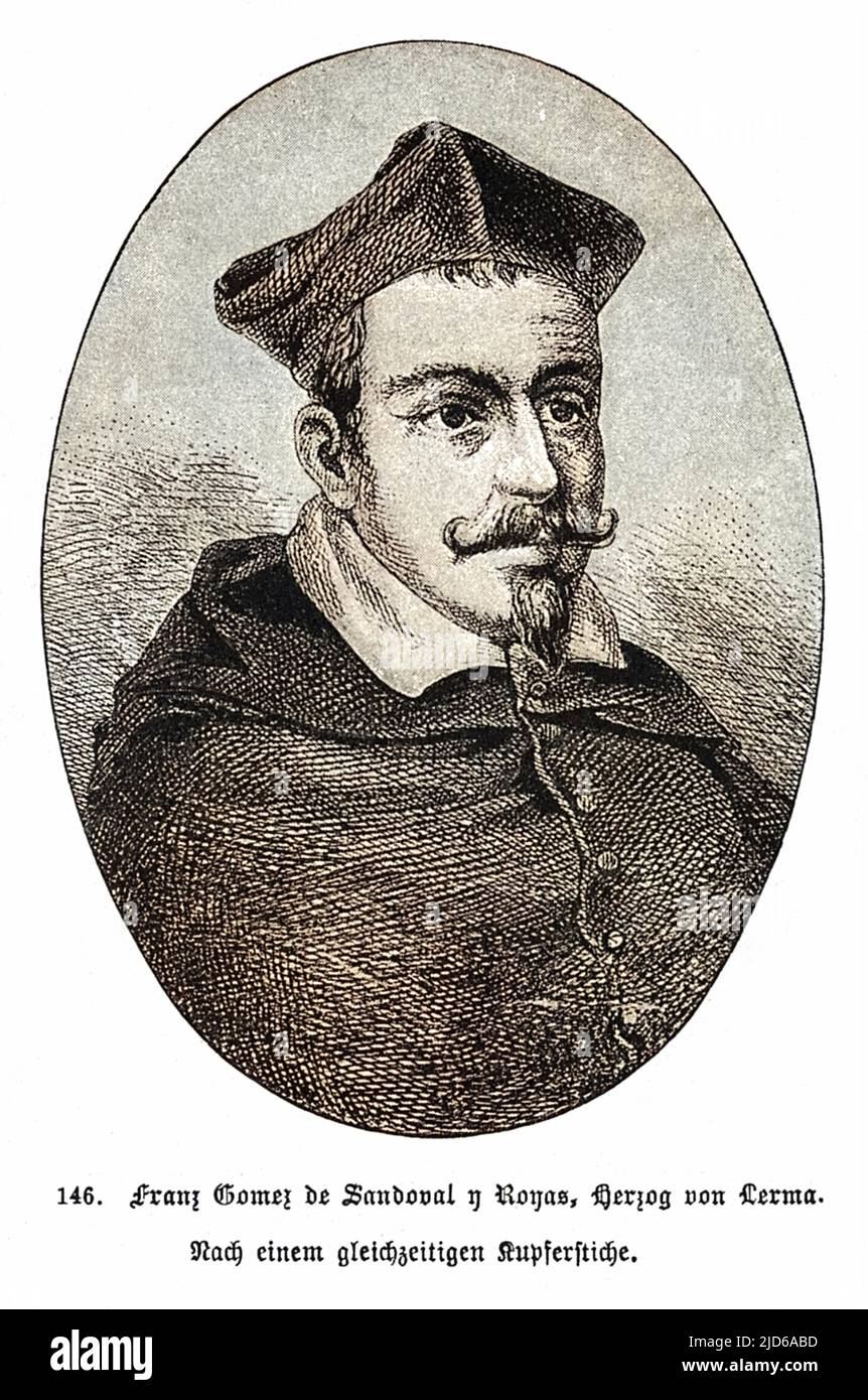 FRANCISCO GOMEZ DE SANDOVAL Y ROJAS, duque di LERMA Spanish statesman Colourised version of : 10163087       Date: 1552 - 1625 Stock Photo