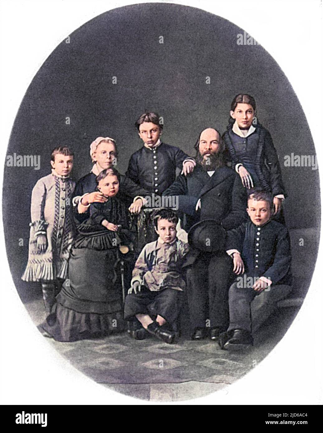 VLADIMIR LENIN's family - the Ulyanovs - in 1879 when he is 9 years old ...